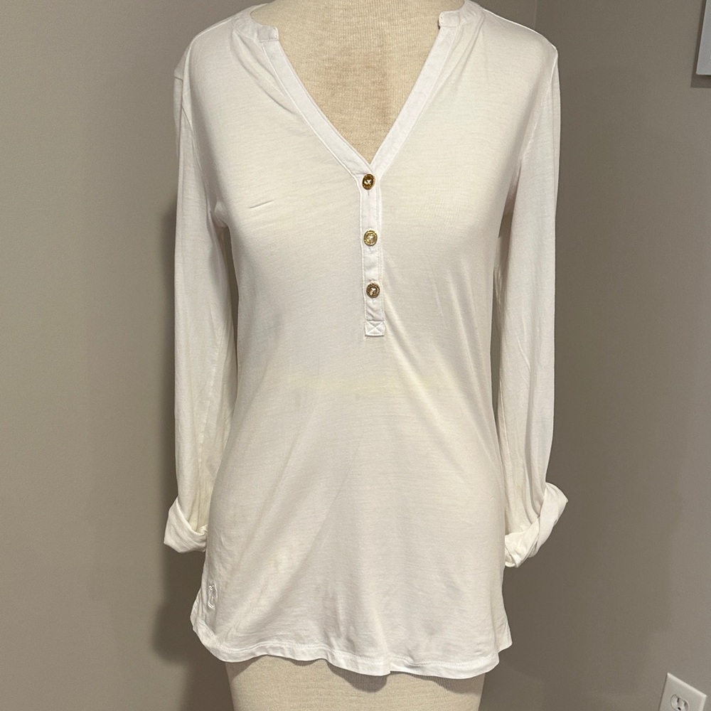 Lilly Pulitzer white Button-Up Blouse